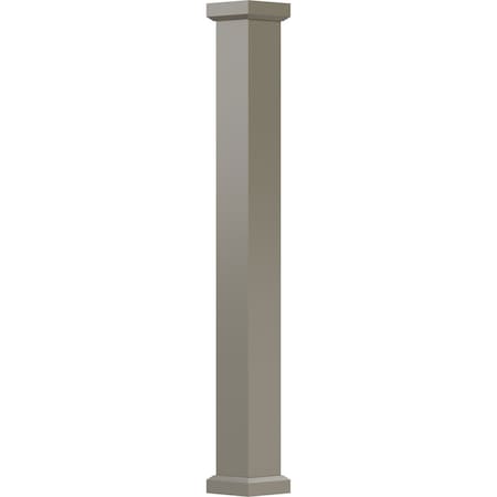Ekena Millwork 6" x 8' Endura-Aluminum Empire Style Column, Square Shaft (For Post Wrap Installation) Non-Tapered EA0608INPSFEMEM